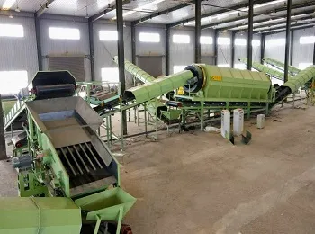 Garbage screening drum screen