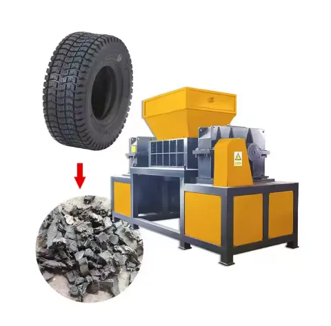 Scrap rubber product shredder